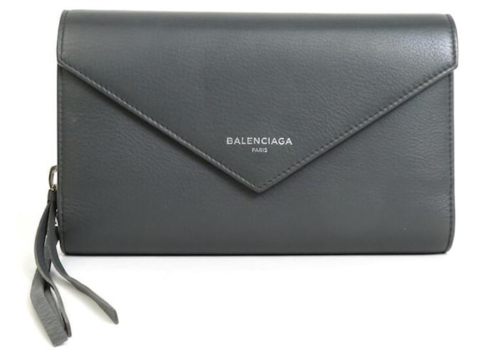 Balenciaga Papier Grey Leather  ref.1308456