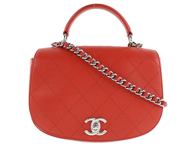 Chanel Red Leather  ref.1308508