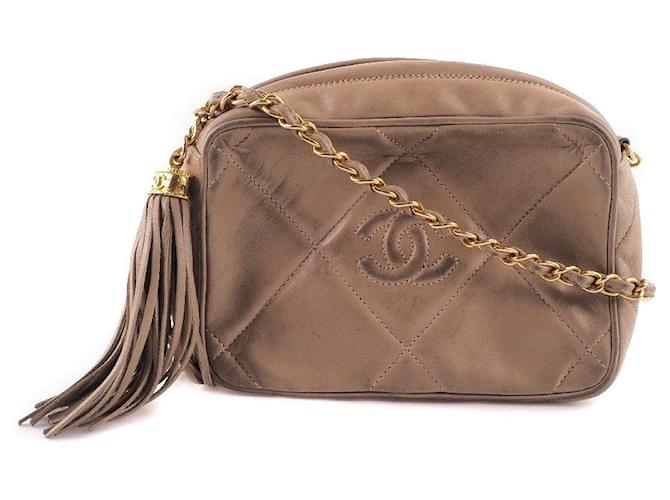 Chanel camera Brown Leather  ref.1308603