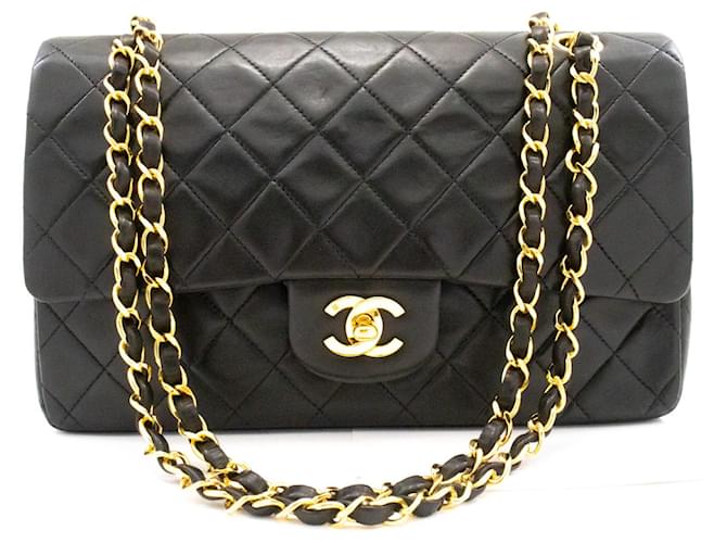 Chanel lined Flap Black Leather  ref.1308624