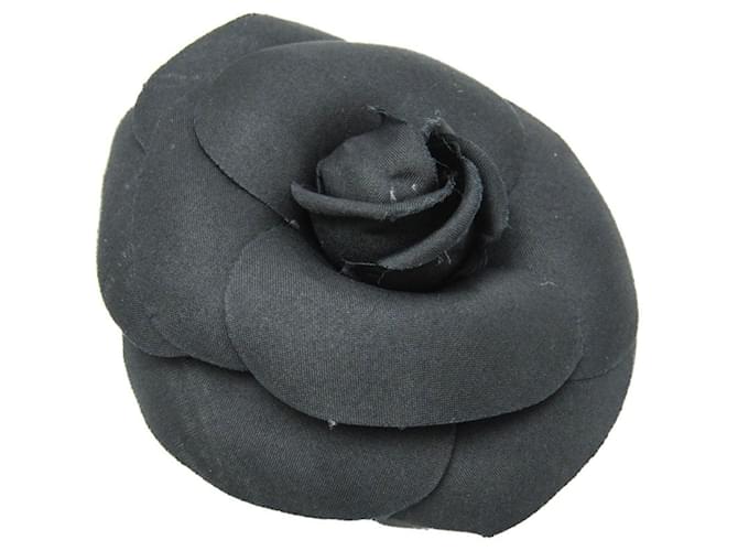 Chanel Camellia Negro Algodón  ref.1308644