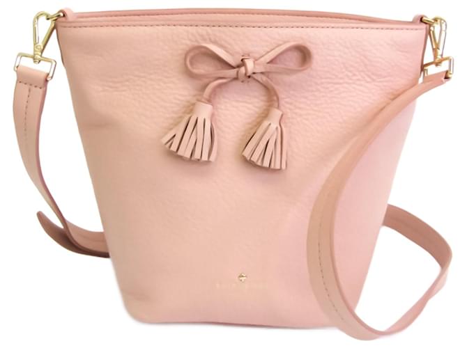 Kate Spade HAYES STREET boutique tassel ribbon Pink Leather  ref.1308664