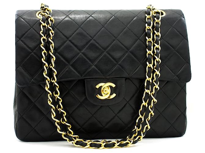 Chanel lined Flap Black Leather  ref.1308743