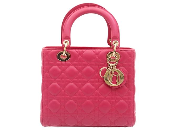 Dior Lady Dior Pink Leather  ref.1308766