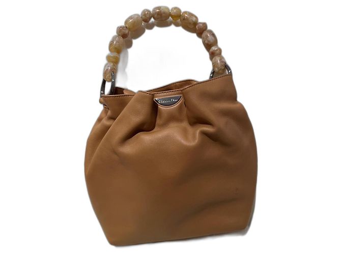 Bolso Christian Dior Malice Pearl PM Piel de Cordero Camel Camello