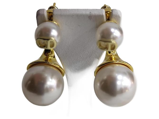 Christian Dior Earrings Golden Metal  ref.1308861