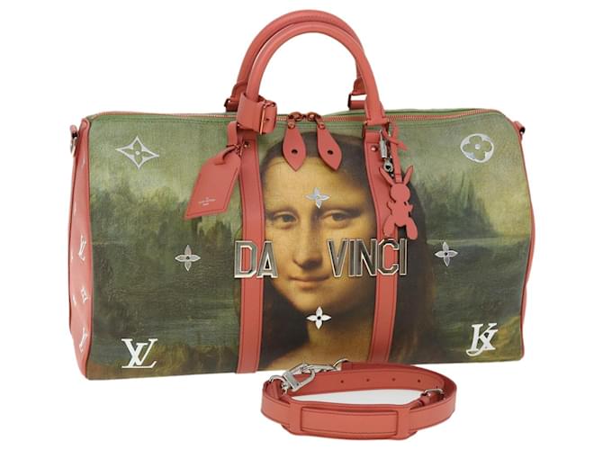 Louis Vuitton Keepall Bandouliere 50 Rosa Lienzo  ref.1308871