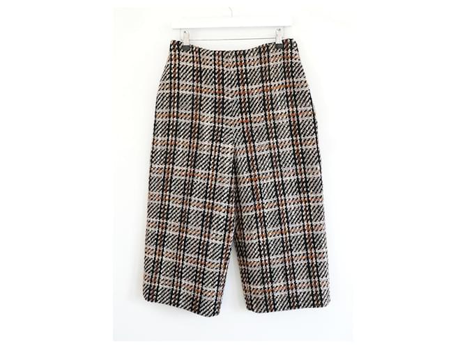 Valentino Pre-Fall 2014 Tweed Culottes Cropped PantsValentino Pre-Fall 2014 Tweed Culottes Cropped Pants Braun Wolle  ref.1308878