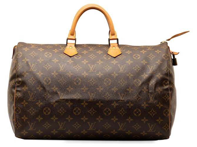 Brown Louis Vuitton Monogram Speedy 40 Boston Bag Leather  ref.1308942