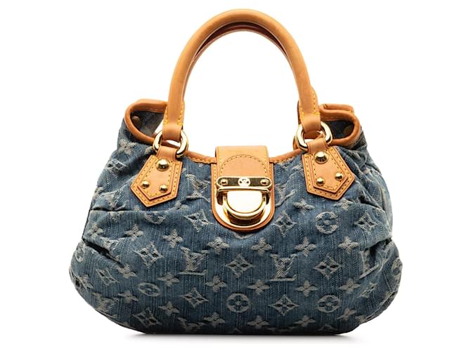 Blue Louis Vuitton Monogram Denim Pleaty Handbag Leather  ref.1308952