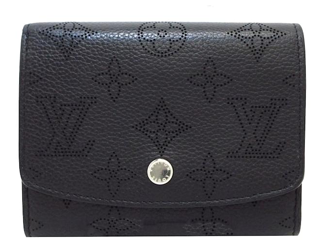 Portefeuille noir Louis Vuitton Monogram Mahina Iris Cuir  ref.1308958