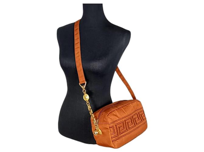Vintage Gianni Versace bag Brown Cloth  ref.1309063
