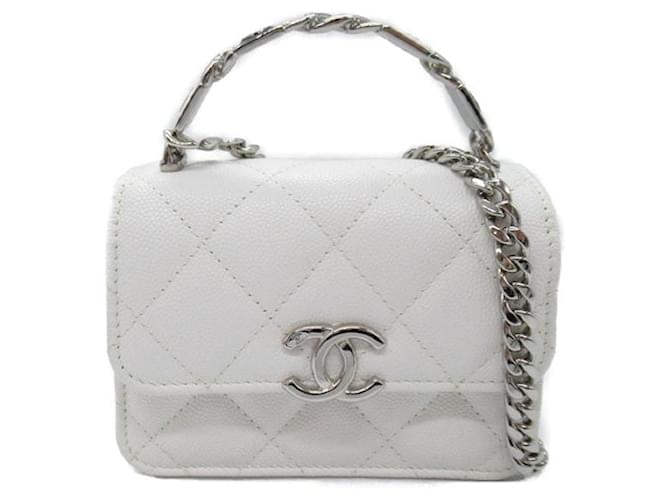 Chanel CC Caviar Mini Chain Top Handle Bag  AP2758 Leather  ref.1309098