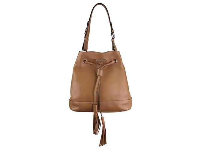 Prada Brown Bucket bag Leather  ref.1309150