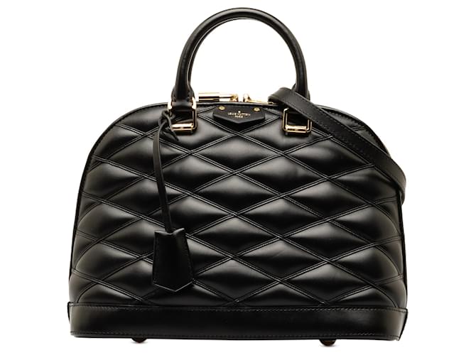 Louis Vuitton Black Alma Malletage PM Leather  ref.1309201