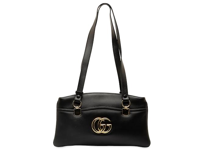 Gucci Grand sac à bandoulière Arli noir Cuir Veau façon poulain  ref.1309221