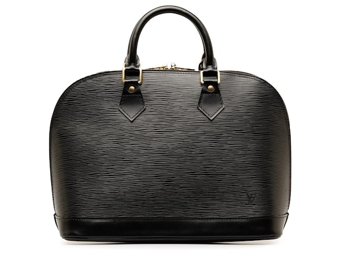 Louis Vuitton Black Epi Alma PM Negro Cuero  ref.1309260