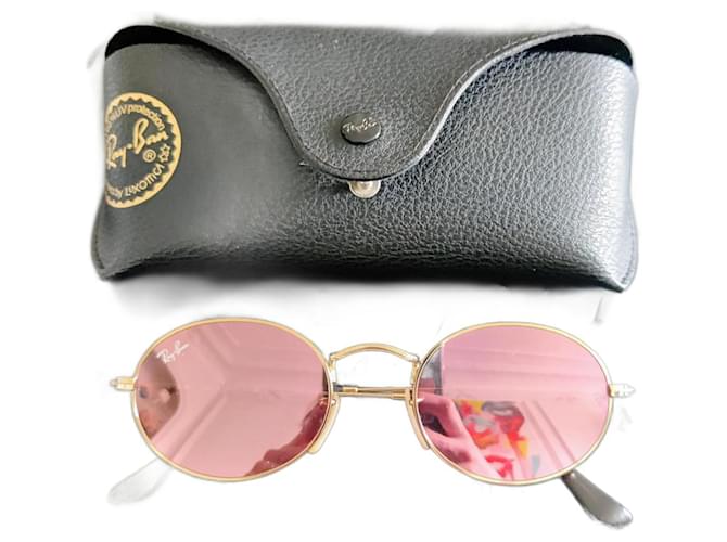 Ray-Ban sunglasses Pink Golden Steel  ref.1309267