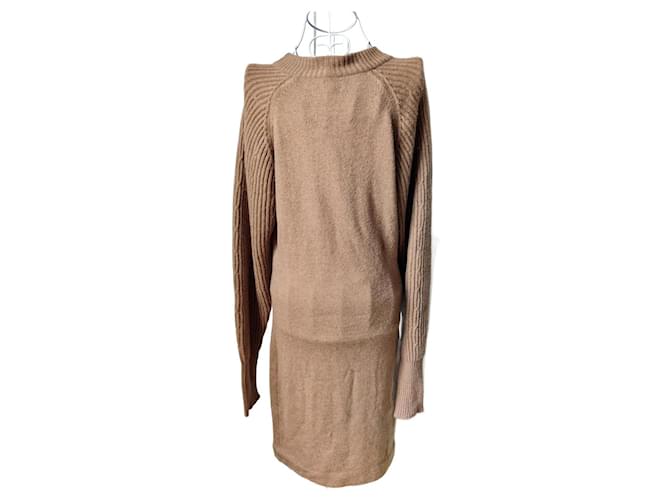Chanel sweater dress Camel Wool  ref.1309273