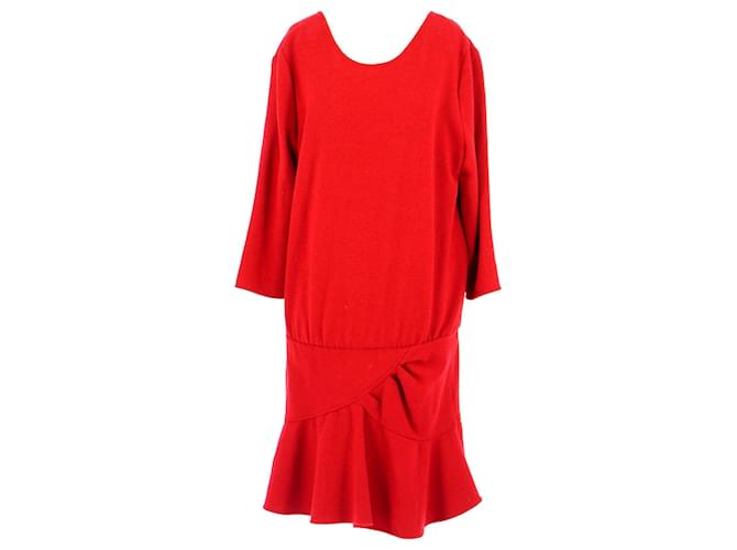 Ba&Sh robe Dark red Polyester  ref.1309291
