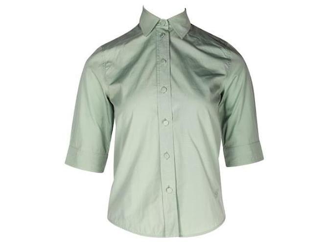Gucci Menta  3/4 Camisa de comprimento de manga Verde Algodão  ref.1309317