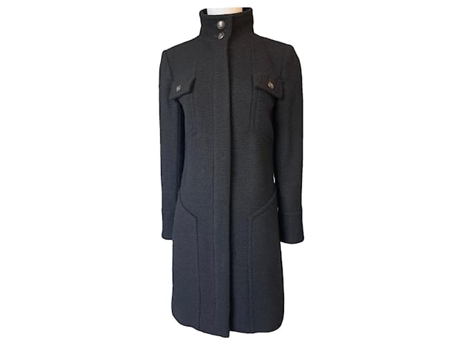 Chanel 9K$ New Supermarket Collection Tweed Coat Black  ref.1309324