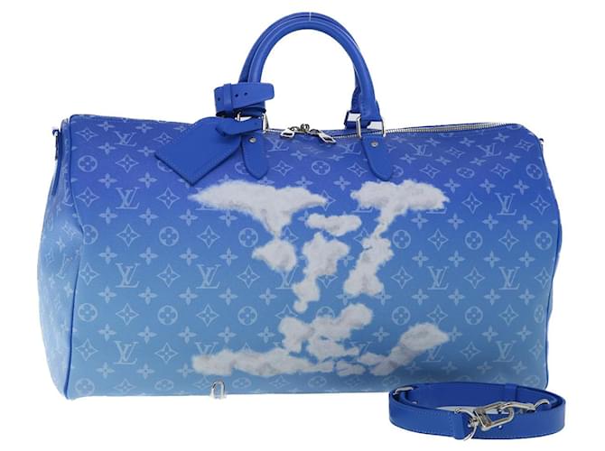 Louis Vuitton Azul Couro  ref.1309354