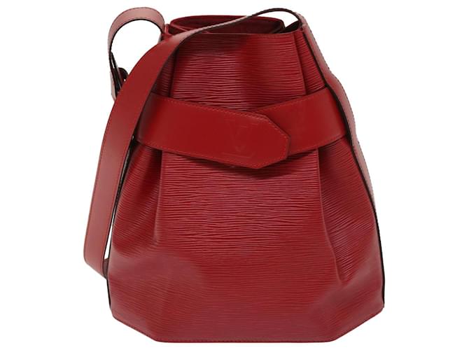 Louis Vuitton Sac d'epaule Red Leather  ref.1309396