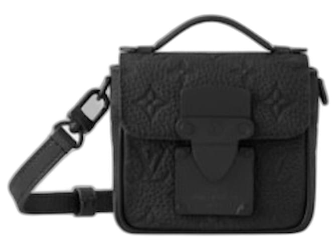 Louis Vuitton LV Pico S-Lock Handtasche Schwarz Leder  ref.1309428