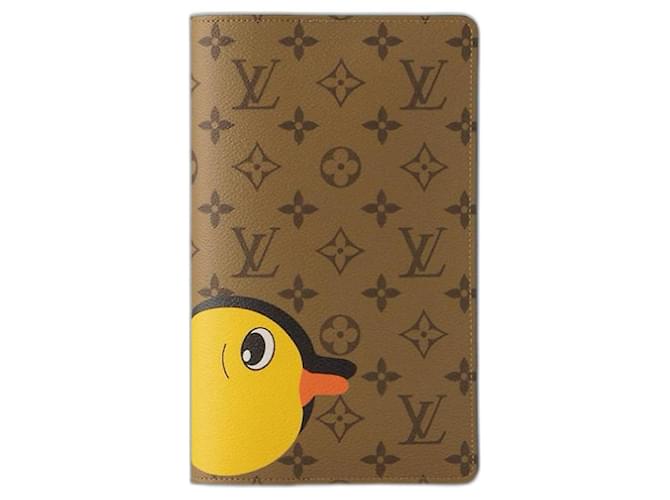 Louis Vuitton LV Emily Notebook cover MM Brown Cloth  ref.1309444
