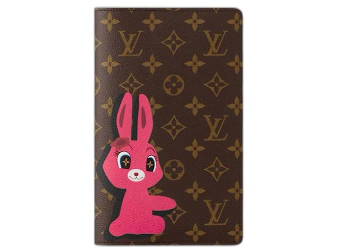 Louis Vuitton LV Emily Notebook cover MM new Brown Cloth  ref.1309446