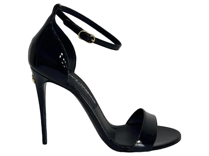 Dolce & Gabbana high heel sandal Black Varnish  ref.1309465
