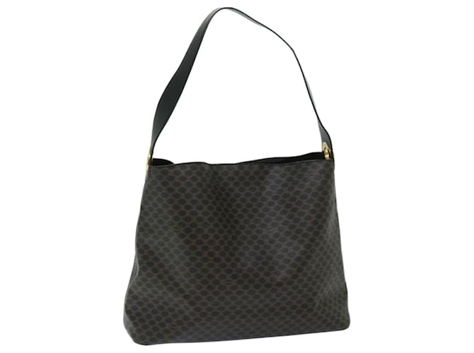 Céline CELINE Macadam Canvas Shoulder Bag PVC Black Auth 67628  ref.1309528