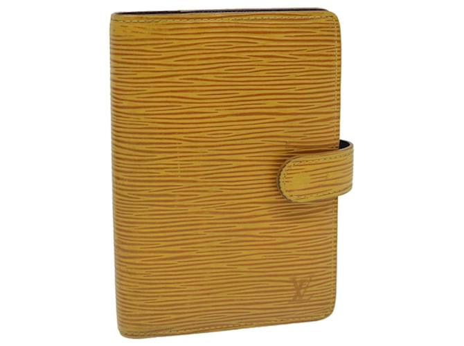 LOUIS VUITTON Epi Agenda PM Day Planner Cover Yellow R20059 LV Auth 69159 Leather  ref.1309567