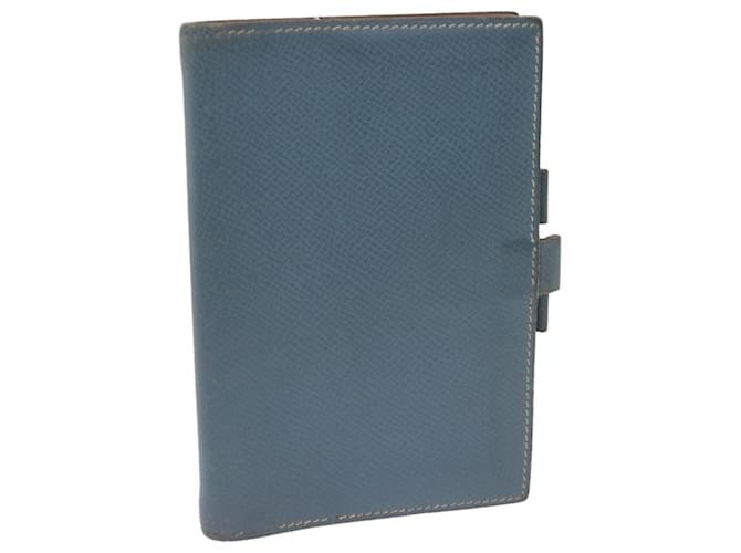 Hermès HERMES Agenda GM Day Planner Cover Leather Blue Auth am5960  ref.1309588