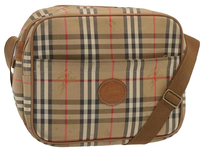 Autre Marque Burberrys Nova Check Shoulder Bag Canvas Beige Auth bs12602 Cloth  ref.1309635
