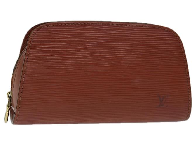 LOUIS VUITTON Epi Dauphine PM Pouch Brown M48443 LV Auth th4652 Leather  ref.1309637