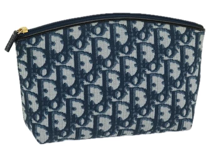 Christian Dior Trotter Canvas Pouch PVC Navy Auth ac2825 Navy blue  ref.1309654