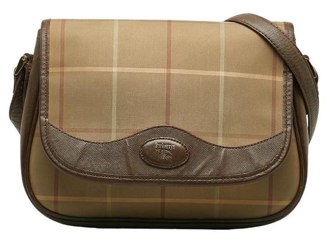 Burberry Nova check crossbody bag Brown Cloth  ref.1309676