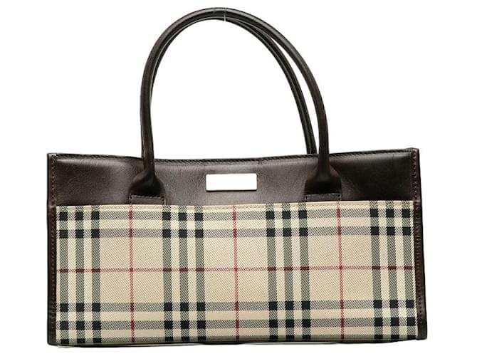 Burberry Vintage Check Handbag Brown  ref.1309677