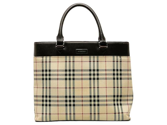 Burberry Vintage Check Handbag Brown  ref.1309682