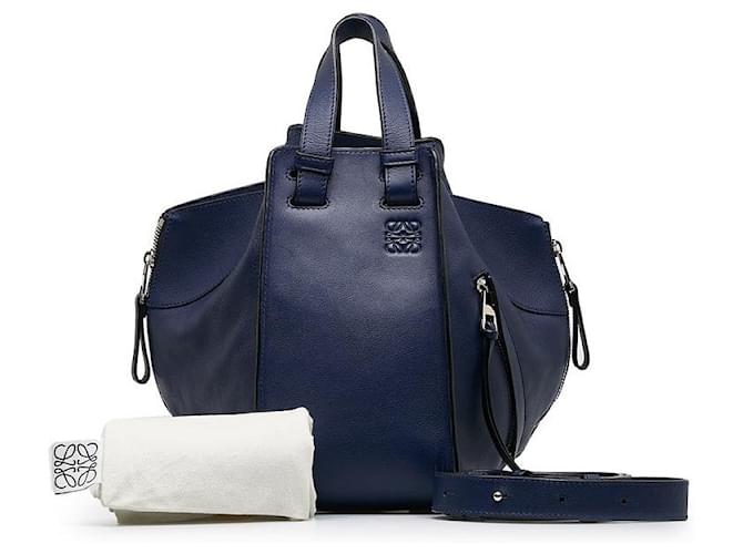 Loewe Anagram Hammock Bag Blue Pony-style calfskin  ref.1309718