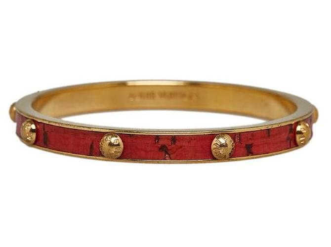 Louis Vuitton Dammi un braccialetto in pelle di indizio D'oro  ref.1309719