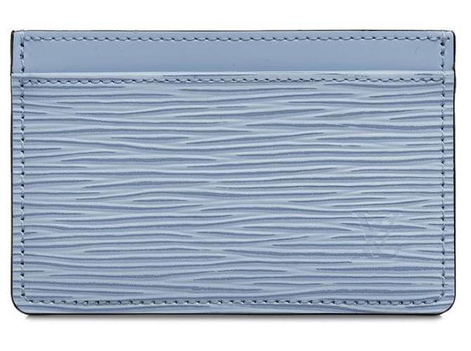 Louis Vuitton Porte-carte Epi Veau façon poulain Bleu  ref.1309720