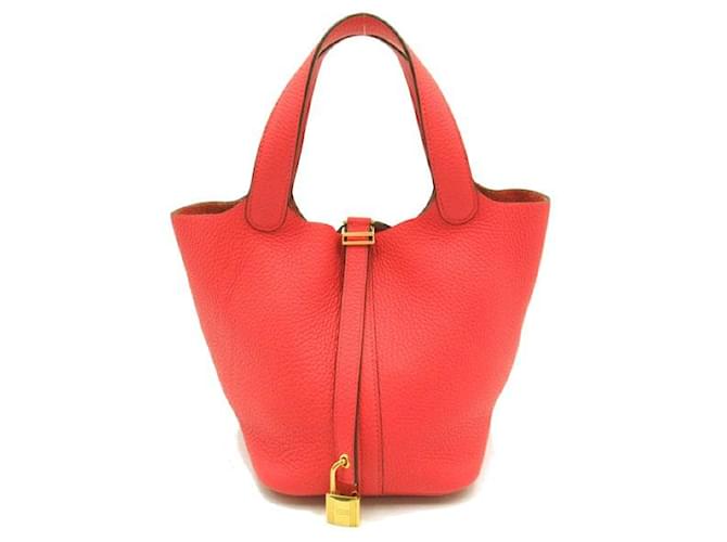 Hermès Clemence Picotin Lock 18 Pink Leather  ref.1309721