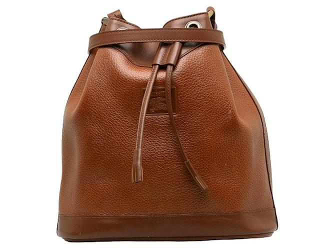 Burberry Leather Bucket Bag Brown Pony-style calfskin  ref.1309750