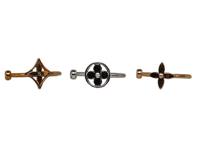 Louis Vuitton 18Conjunto de anillos ideales con monograma K Dorado  ref.1309796