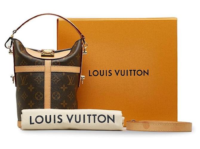 Louis Vuitton Bolsa Monogram Duffle Marrom Bezerro-como bezerro  ref.1309797