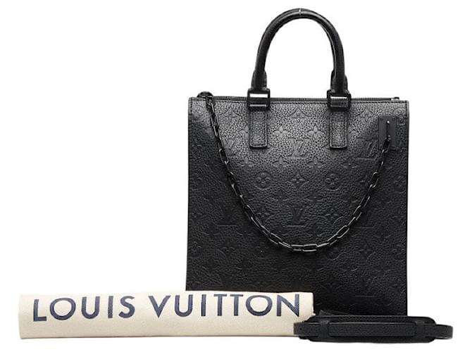 Louis Vuitton Monogram Empreinte Sac Plat Messenger Veau façon poulain Noir  ref.1309798