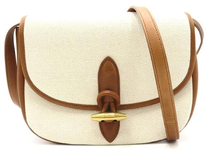 Yves Saint Laurent Le Caban Crossbody Bag Brown Cotton  ref.1309805